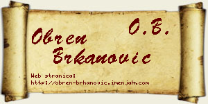 Obren Brkanović vizit kartica